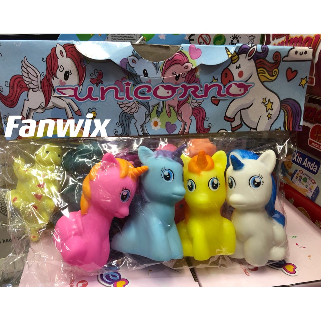 Kit 4 5 Bonecos De Dinossauro Unicornio Borracha Com Apito Brinquedo Kit Animais Divertidos Brinquedo Infantil Para Banho Fanwix Shopee Brasil