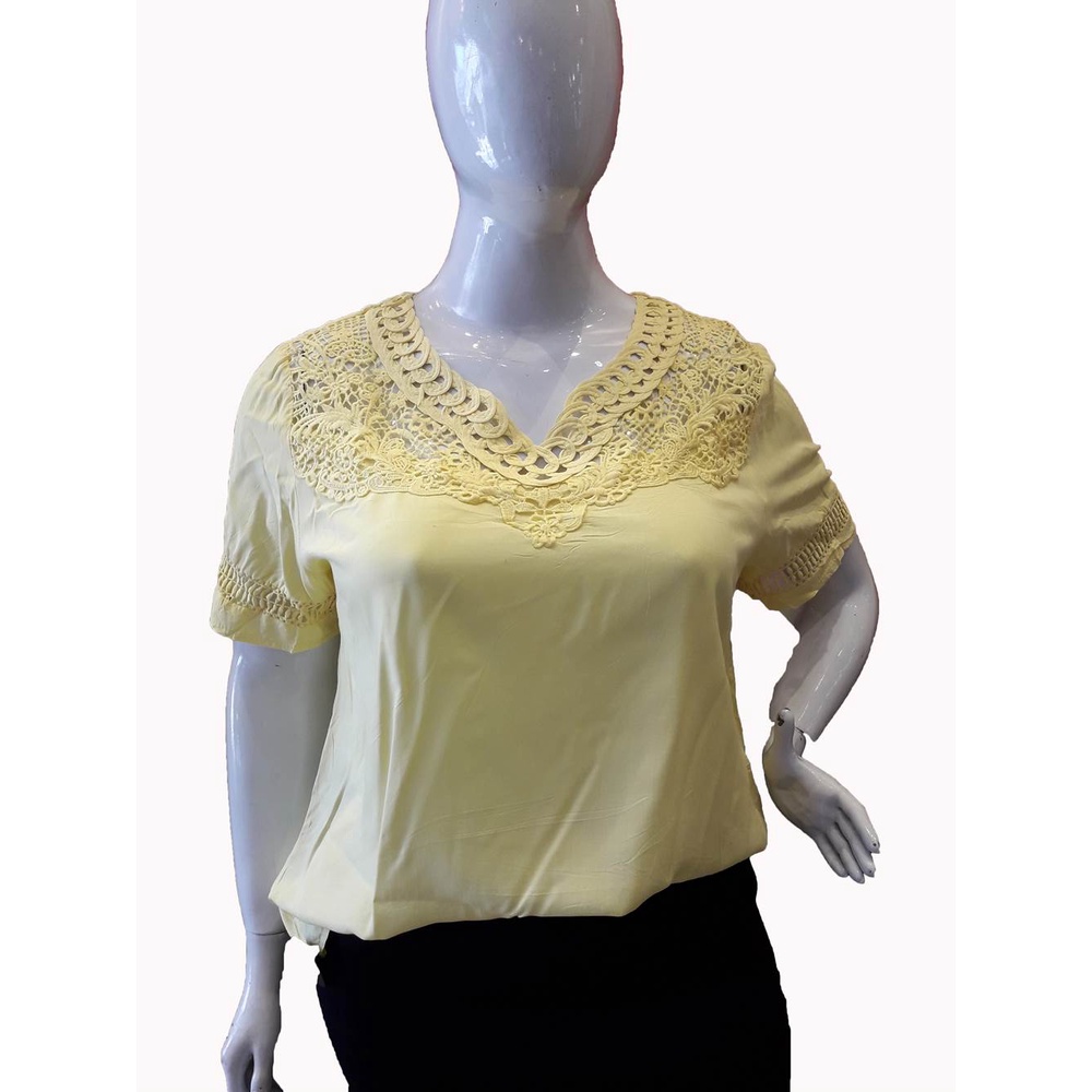 blusa PLUS size moda tendencia verão soltinha renda em Oferta na Shopee