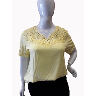 blusa PLUS size moda tendencia verão soltinha renda em Oferta na Shopee