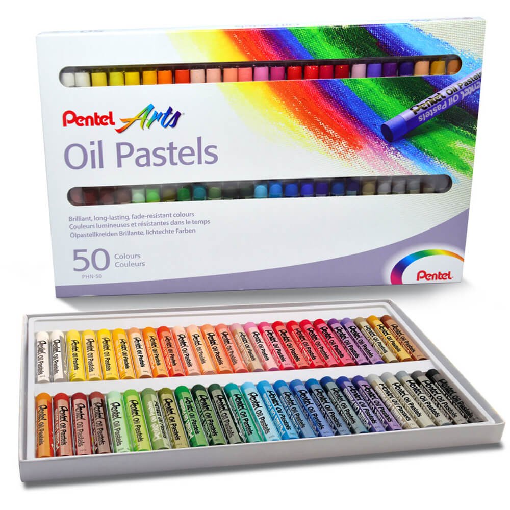 Giz Pastel Oleoso 50 Cores Pentel em Oferta na Shopee