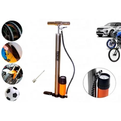Bomba De Ar Manual Com Manômetro 80 Psi Para Bola Pneus Moto Bicicleta Carro Bestfer