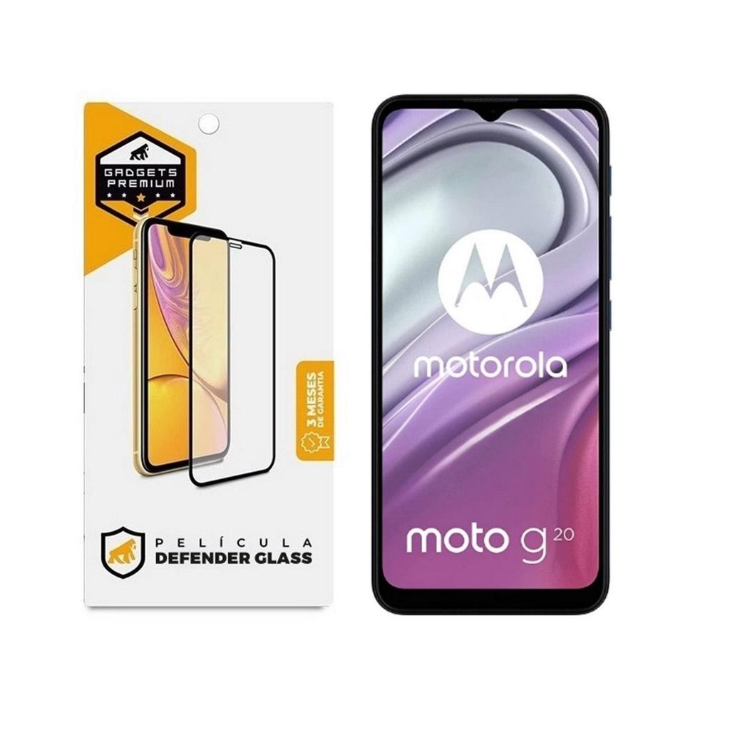 Película Defender Glass para Motorola Moto G20 - Preta - Gshield em Oferta na Shopee