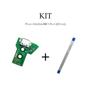 Kit Reparo Controle Ps4 Placa Usb Jds-040 + Cabo Flat 12 Vias em Oferta na Shopee
