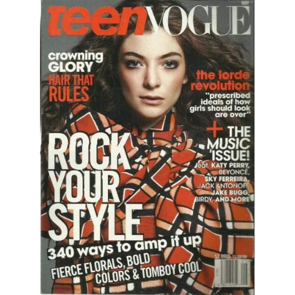 REVISTA TEEN VOGUE, DE MAIO/2014, COM LORDE NA CAPA.