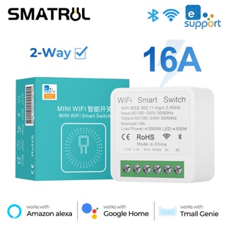 SMATRUL EWeLink 16A MINIR2 Wifi DIY Inteligente interruptor de luz 2-way modular disjuntor do circuito sem fio temporizador de voz em Oferta na Shopee