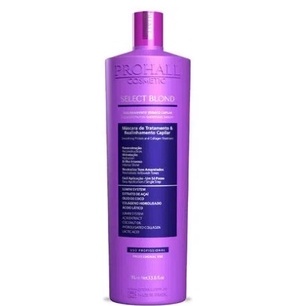 Mascara de tratamento Realinhamento térmico Capilar Um Só Passo Select Blond 1L - PROHALL COSMETIC