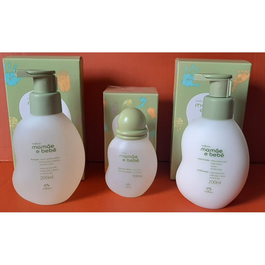 Kit Colônia + Shampoo + Condicionador  Natura Mamãe Bebê
