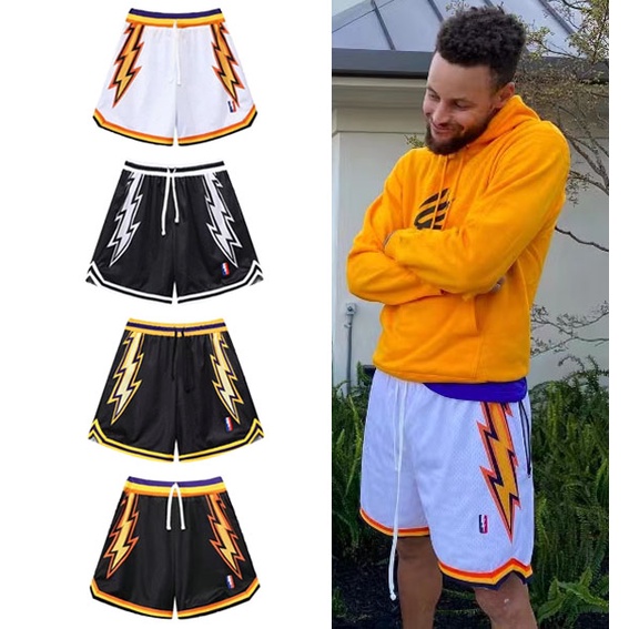 Calça De Basquete NBA Curry Mesmo Estilo Americano Tecido De Malha Para Homens Americanos Shorts De Treinamento De Alta Qualidade