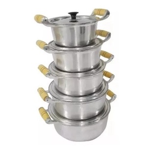 Jogo De Panelas Alumínio Fundido Batido Polido Grossa 5 Pçs em Oferta na Shopee