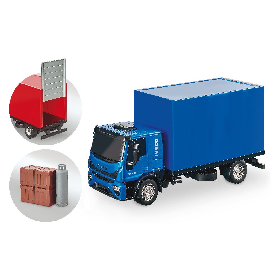 Carro Veículos de Brinquedo Caminhão Bombeiro Brinquedo Iveco Tector Meninos Brinquedo Miniatura Escala 1/30 Usual Brinquedos - Miniatura 2