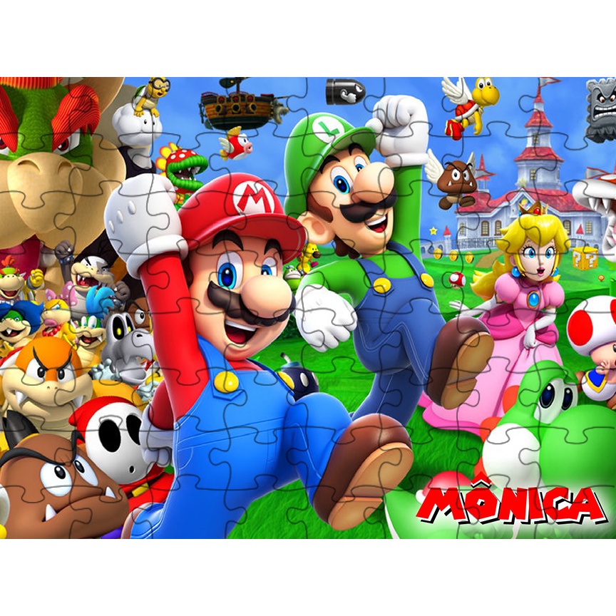 Quebra-Cabeça Personalizado Nintendo Super Mario Bros em Oferta na Shopee