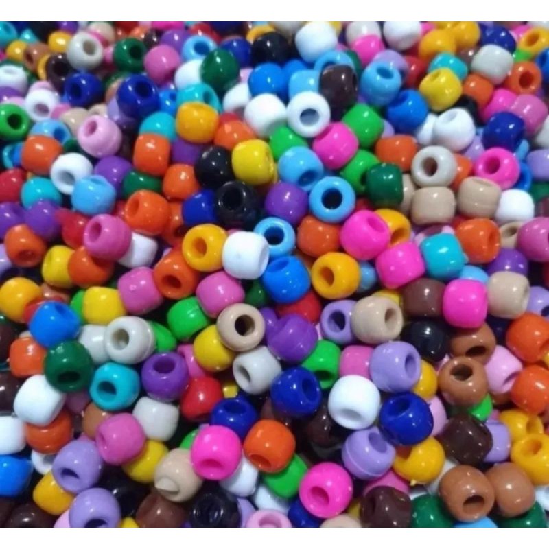 100 Miçangas Tererê Barril Pulseiras Coloridas 10mm Plástico em Oferta na Shopee