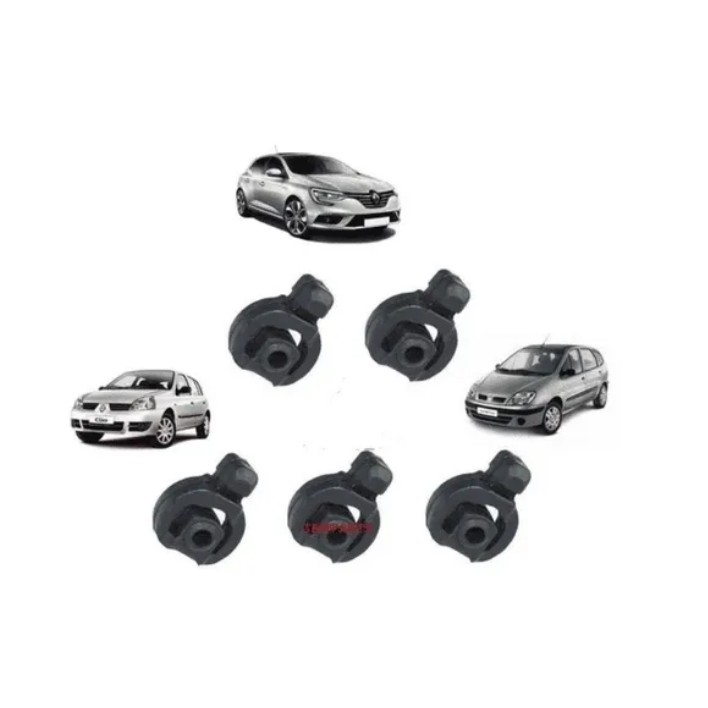 Borracha / Coxim Escapamento Renault Master Clio - 5 Peças