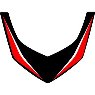 Adesivo carenagem farol BROS 2020 preto com vermelho