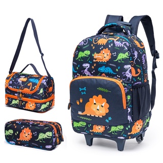 Kit Escolar Spector Mochila De Rodinhas Dinossauro Autêntica Resistente
