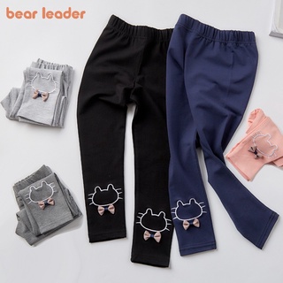 Calça Legging Infantil Feminina Elástica De Algodão Com Estampa De Desenho De Gato 3-8a