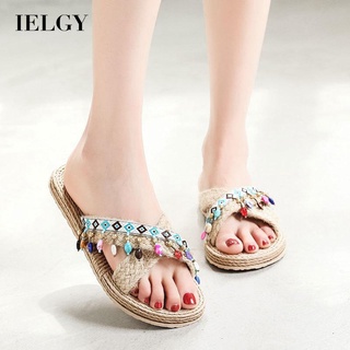 IELGY Chinelo Feminino Cruzado Estilo Étnico De Praia