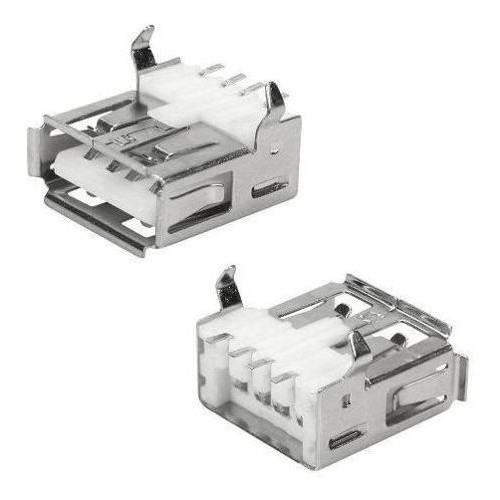 10 Peças - Conector Usb Tipo A 180 Graus Solda Placa