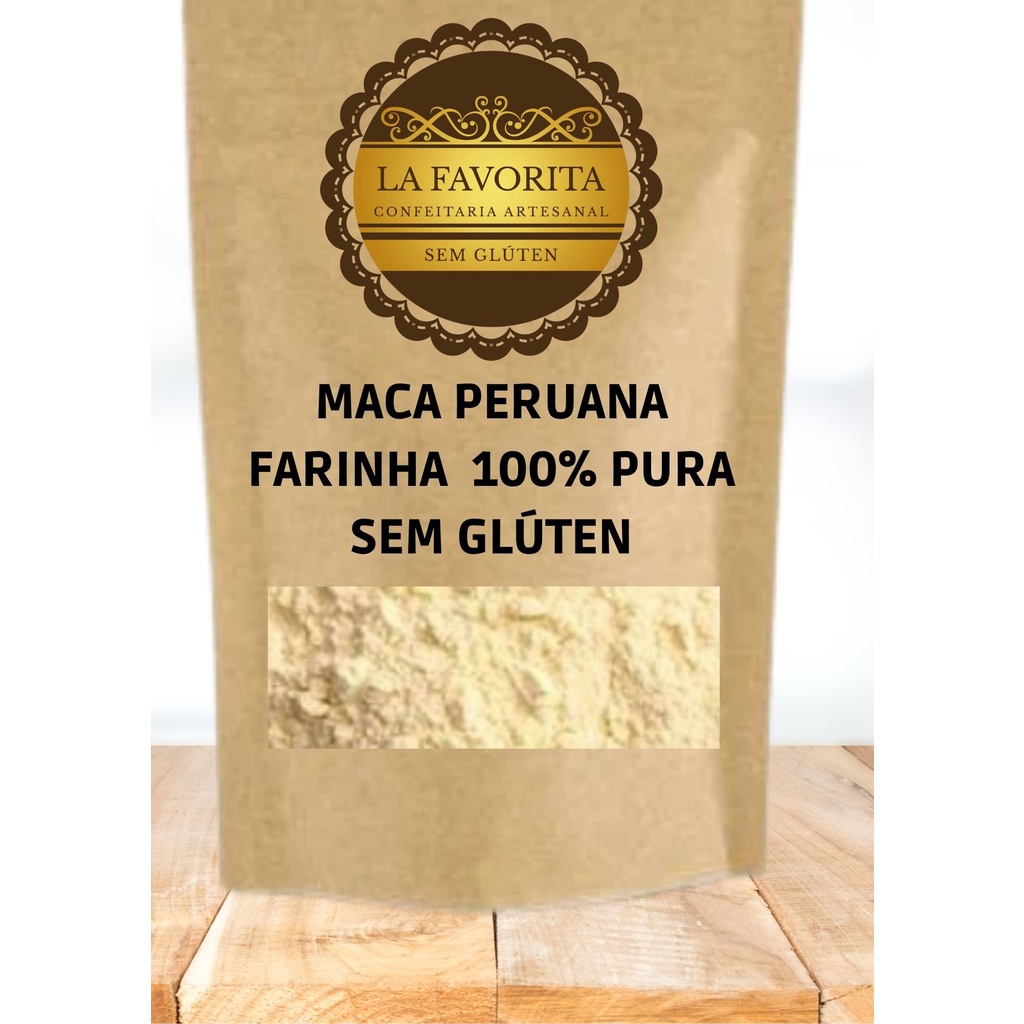 Maca em pó 100g ou 250g ou 500g - Farinha 100% Pura - Sem Glúten em Oferta na Shopee