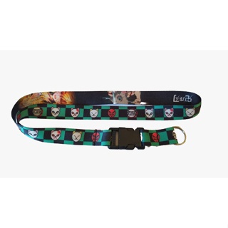 Chaveiro Cordão Moto Pescoço Fecho Engate Rápido Crachá Damon Slayer Verde em Oferta na Shopee
