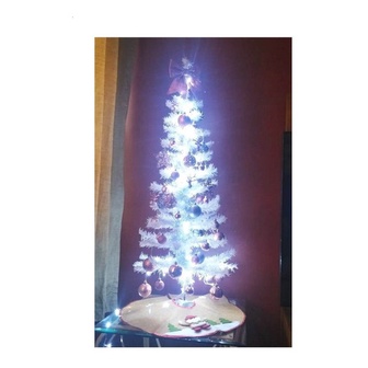 Árvore Natal Branca Com Decoração Completa Rose Gold - Rosa | Shopee Brasil