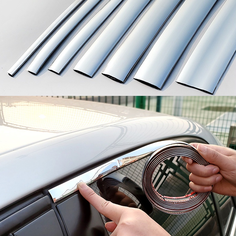 5 M Exterior Car Chrome Corpo Faixa Bumper Auto Moldagem Styling