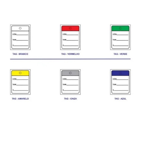 1000 Etiquetas para roupas e acesórios | Etiqueta Tag B04 colorida, diversas cores em Oferta na Shopee