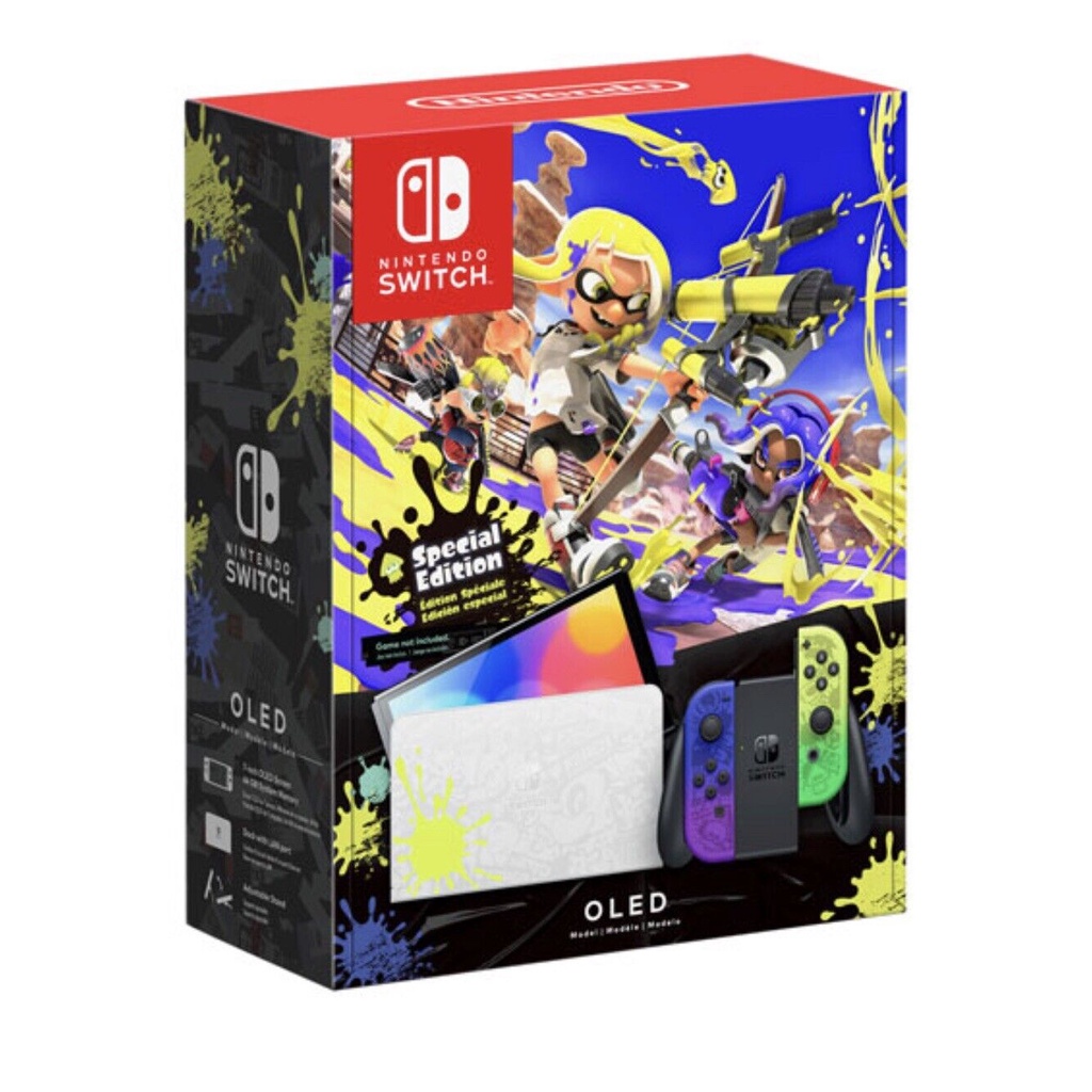 Nintendo switch console oled splatoon 3 edition 64gb shopee brasil