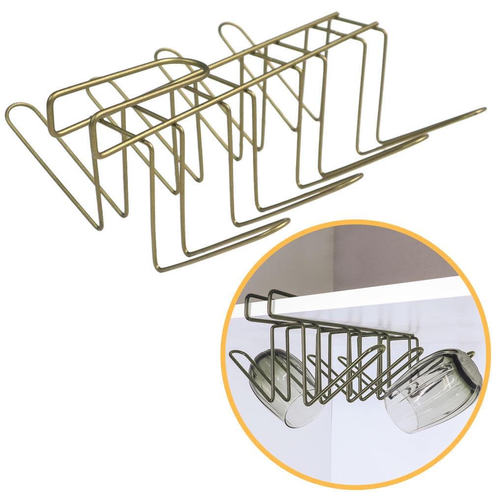 Suporte Organizador Porta Copos Suspenso Viena Verde Oliva até 8 Copos 991244 BEL em Oferta na Shopee