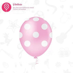 Balão com Bolinhas Poa 25 Unidades