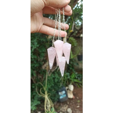 pêndulo radiestesia Reiki quartoz rosa