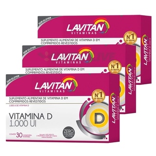 kit c/3 cx Vitamina D Auxilia Na Formação De Ossos Dentes  30cp Cimed