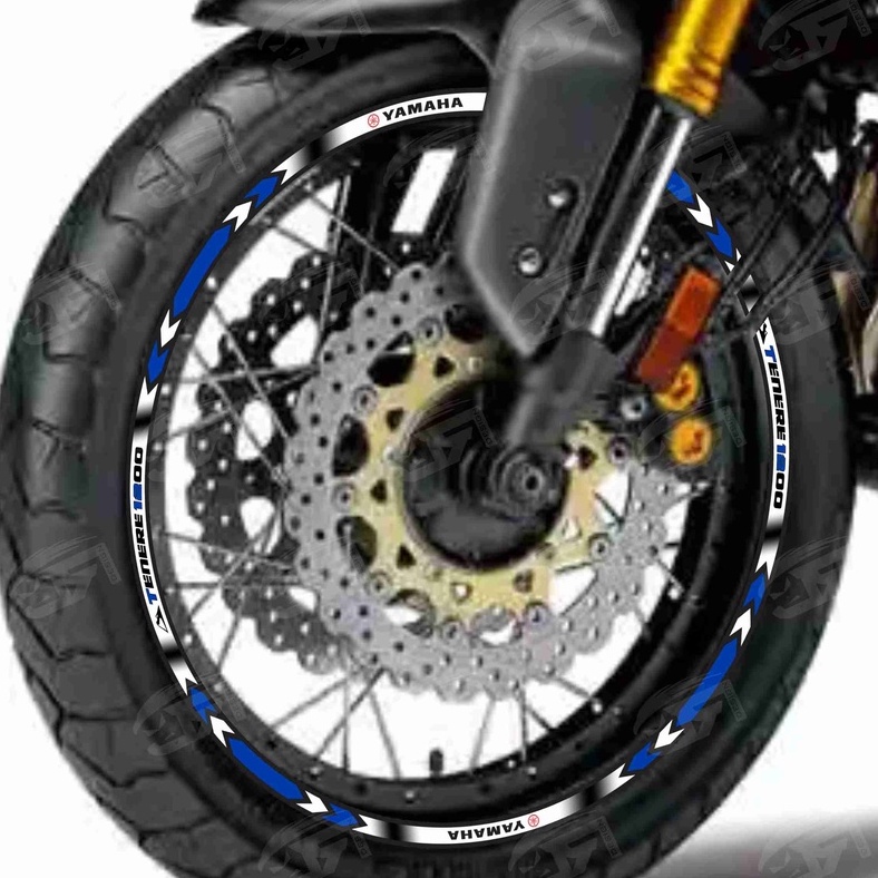 Adesivo Friso Refletivo Roda Moto Yamaha Super Tenere 1200 Tenere 660 M01 azul