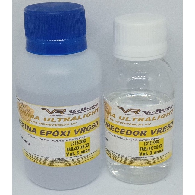 Resina Epóxi ULTRALIGHT VR50 - Kit 0,145KG - VIP RESINAS / Vip Resinas