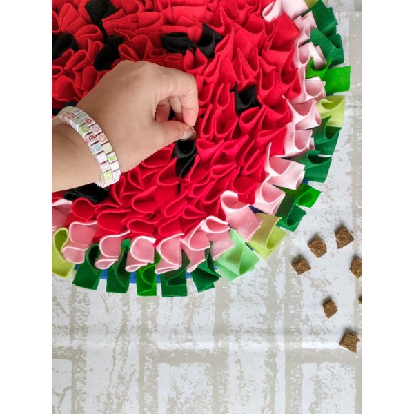 Tapete de atividades para forrageio pets melancia em Oferta na Shopee