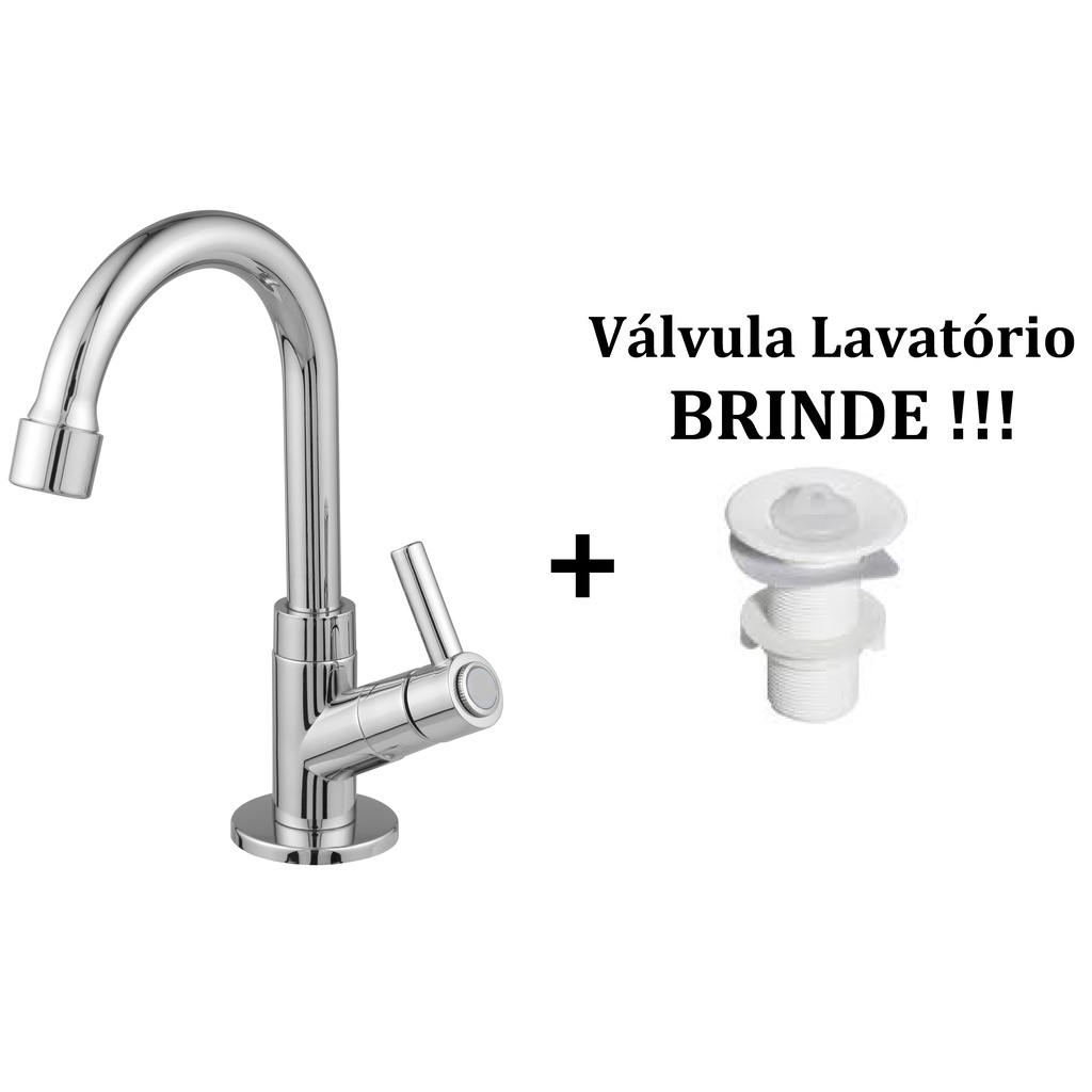 Torneira Para Lavatorio Lavabo Banheiro Abs 1/4 Volta + Válvula Lavatório de BRINDE !!!