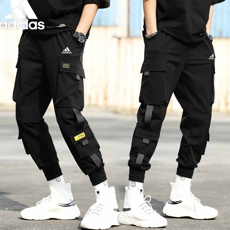 Calças Joggers Masculinas Largas 6 Bolsos De Carga Esportiva Casual Moletom