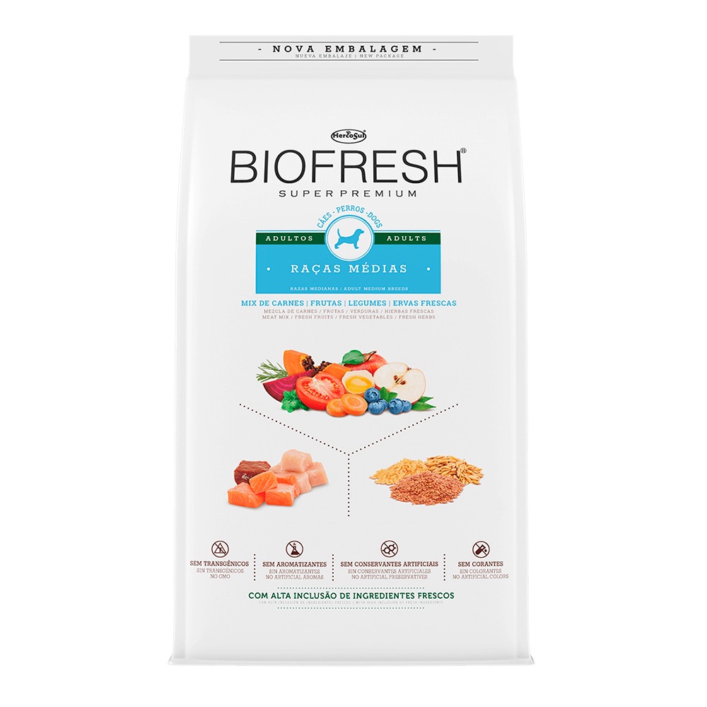 Ração Biofresh Cães Adultos Raças Médias - 15Kg em Oferta na Shopee