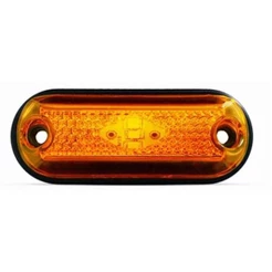 Lanterna Delimitadora Lateral Bau 3 Leds Bivolt Amarela Ambar Caminhão Baú Barcos Carretinhas Reboque