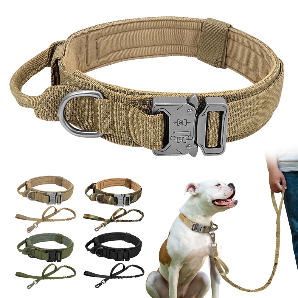 Durável Nylon Ajustável Coleira De Cachorro Tático Militar Do Treinamento Do Cão Coleira Coleira De Médio E Grande Porte Caça.