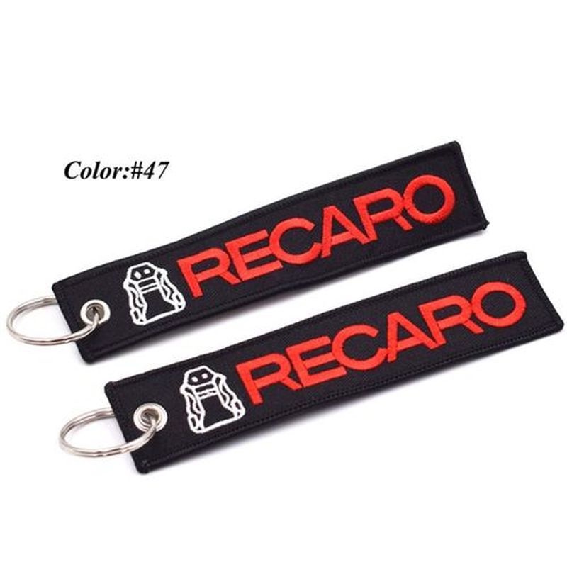 Chaveiro Bordado Recaro JDM Para Chaves De Motocicletas E Carros