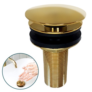 Valvula Ralo Click Dourado Gold 7/8 inox Para Banheiro Pia valvula Lavatório Cuba lavabo tanque em Oferta na Shopee