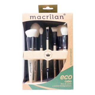 Kit Com 7 Pincel Para Maquiagem Eco Macrilan SK100