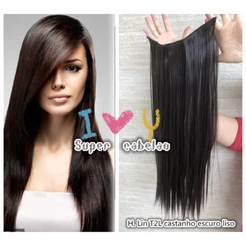 Aplique Mágico 70cm Cabelo Invisível Tiara transparente linha Fio silicone cor 2# castanho escuro liso Sem brilho fosco