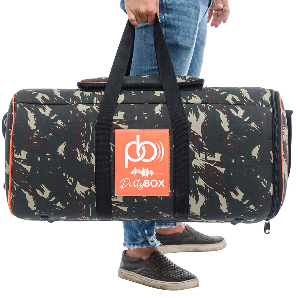 Case Bolsa Bag Jbl Partybox 300 C/ Bolso Camuflada Espumada Premium