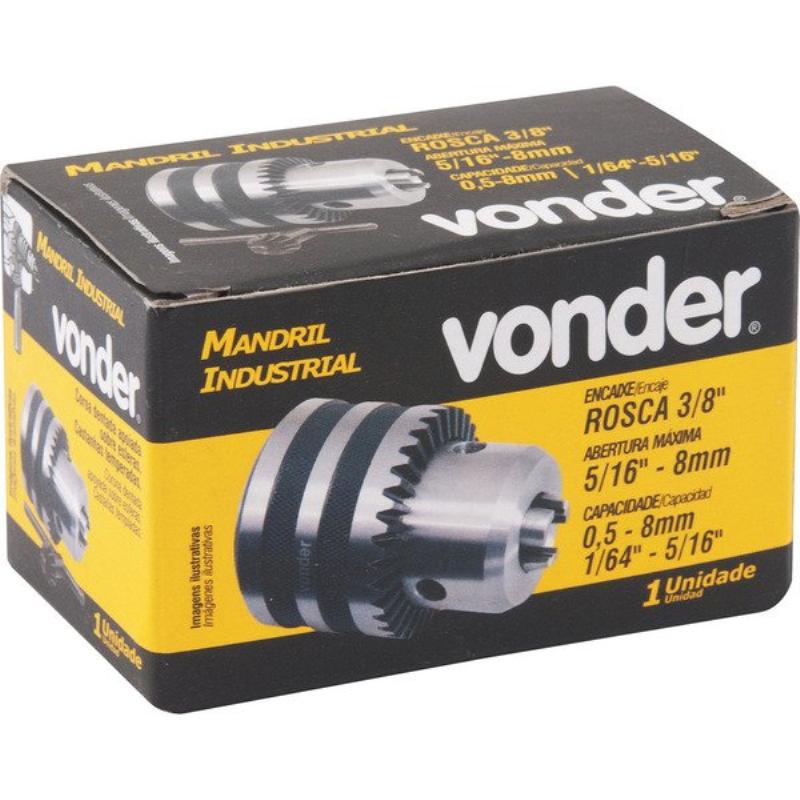 Detalhes do Mandril Industrial de 1 à 16 MM Cone B-18 VONDER