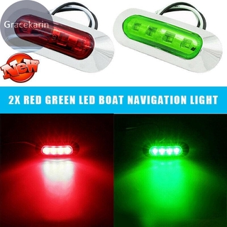 2x Vermelho Verde LED Barco Luz De Navegação Deck À Prova Dwaterproof Água Arco Pontão Luzes 12-24V em Oferta na Shopee