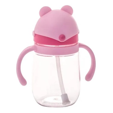 Garrafinha Squeeze Infantil Bebê e Criança Copo 350ml Canudo Flexível De Silicone - Paramount