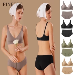 FINETOO Mulher Sutiã Sem Costura Conjunto De Soutien SUJI Japonês Fio Push Up Bra Jelly Underwear Sexy Lingerie Plus Tamanho