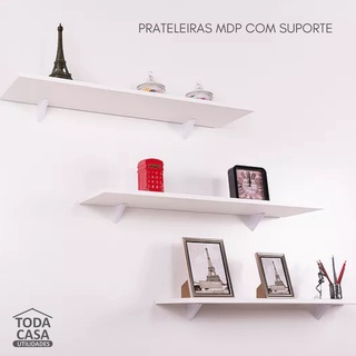 Prateleira Decorativa Para Livros 30x60 Branco com suporte - Prateleira Madeira, Pratefix